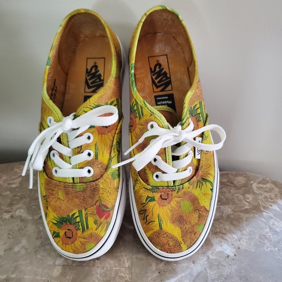 Vans Van Gogh Museum Sunflower Unisex Shoes Size M5 W6.5 - Picture 8 of 9